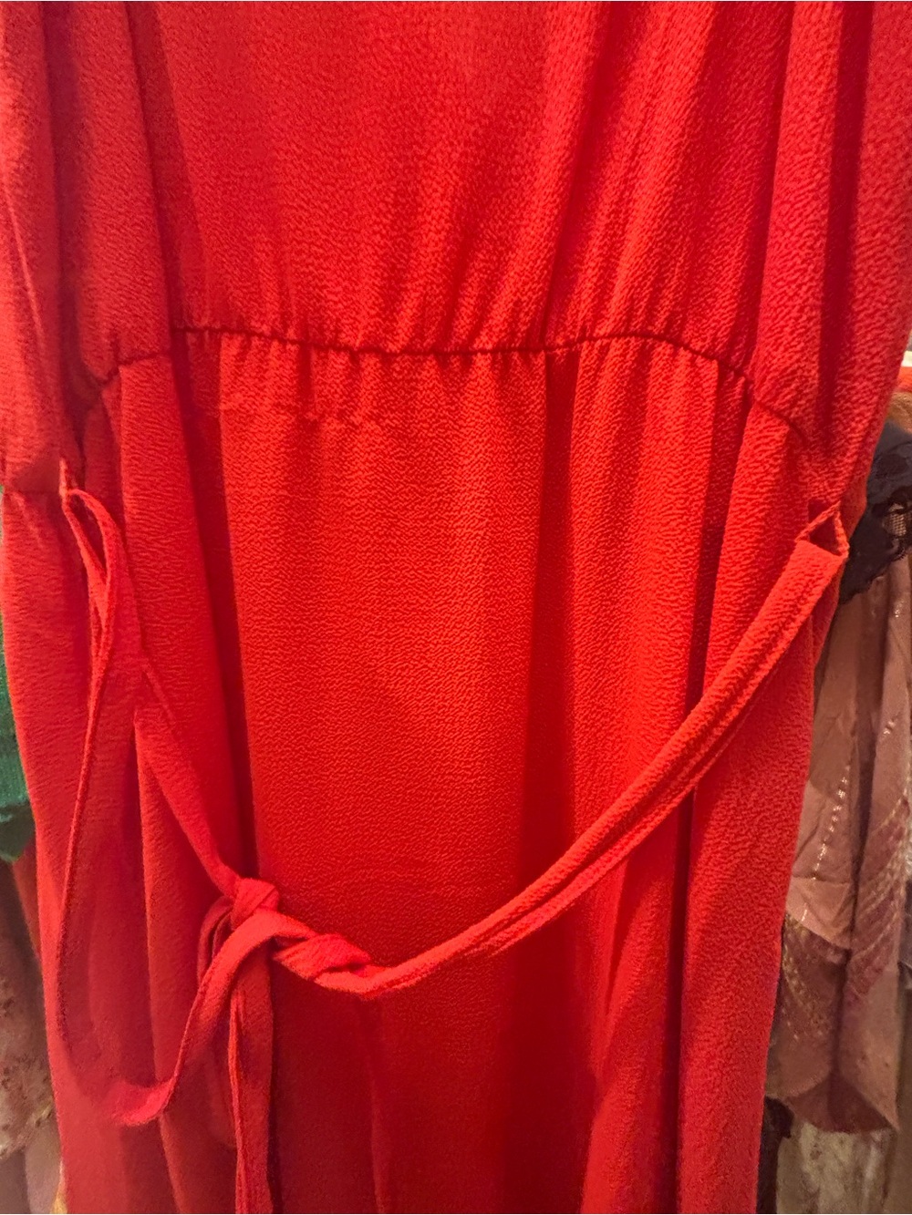 H&M Red Ruffled Wrap Slip Dress - Picture 5 of 5